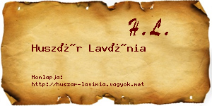 Huszár Lavínia névjegykártya